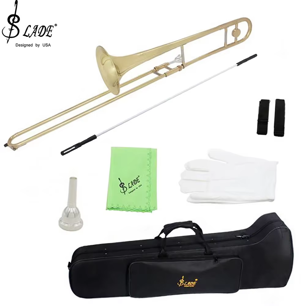 Musical Instrument Trombone - Trombon Bb Alto Lakierowany na Złoto
