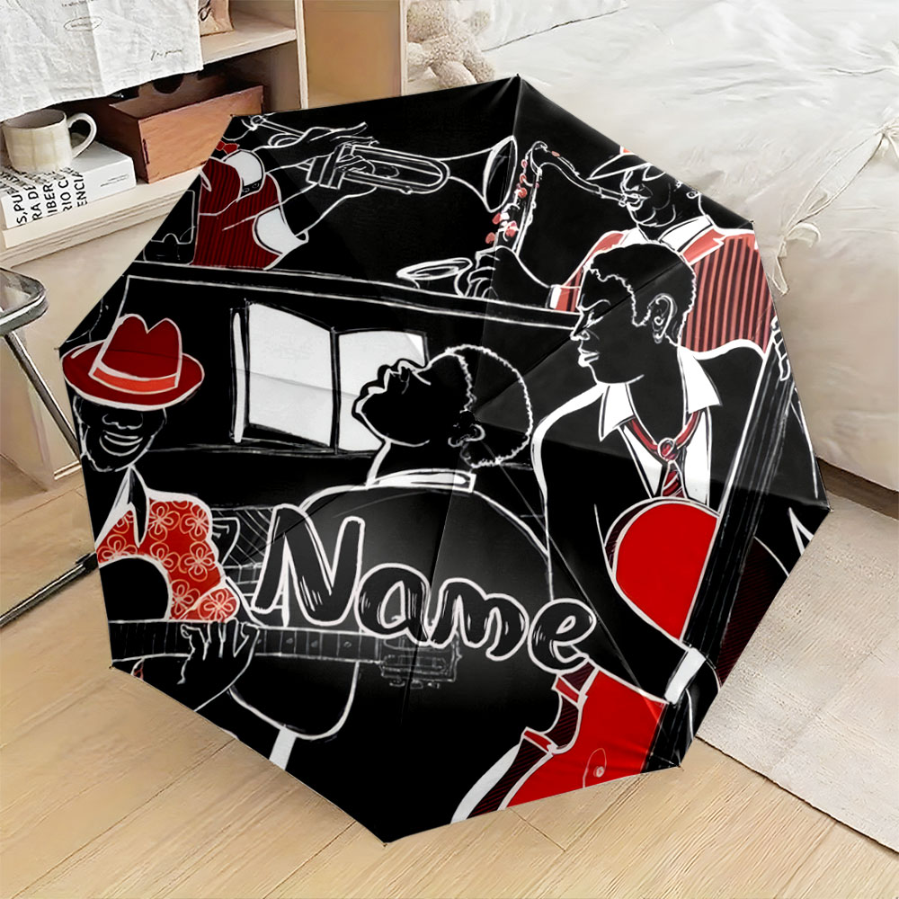 Musical Instrument And Names - Personalizowany parasol z imieniem, „Parasol z