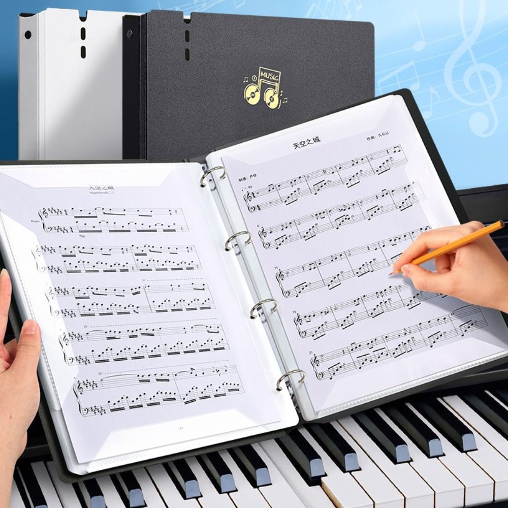 Musical Instruments List - Kreatywny plastikowy segregator na nuty A4,