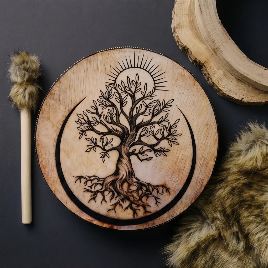 1 szt. Szamański bęben z motyw – Musical Instrument Africa recenzja i cena