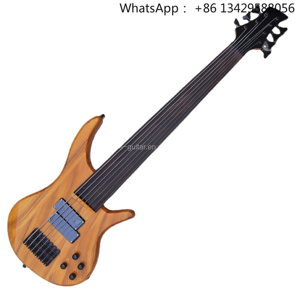 Gitara basowa Flyoung Yellow 7 – Bass Guitar Fretless recenzja i cena